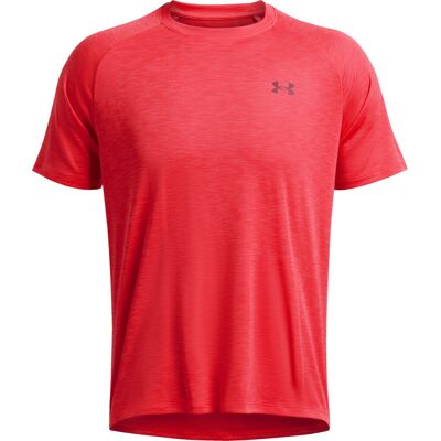 Under Armour Men's UA Tech Textured Short Sleeve Racer Red S Under Armour Men's UA Tech Textured Short Sleeve Racer Red S