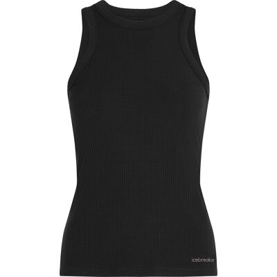Icebreaker Women's Merino Rib Lotus Tank Black XL Icebreaker Women's Merino Rib Lotus Tank Black XL