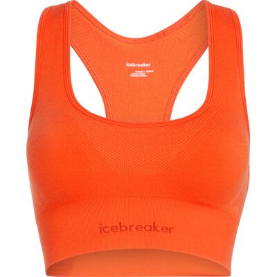 Icebreaker Women's Merino Blend 260 Zoneknit Seamless Bra Fervid M Icebreaker Women's Merino Blend 260 Zoneknit Seamless Bra Fervid M