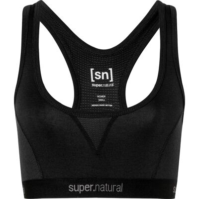 super.natural Women's Tundra220 Semplice Bra Jet Black L super.natural Women's Tundra220 Semplice Bra Jet Black L