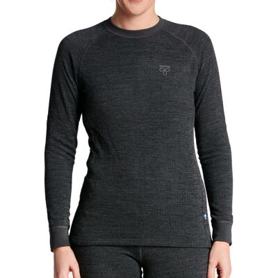 Termo Women's Wool Round Neck Ls Grey Melange XS Termo Women's Wool Round Neck Ls Grey Melange XS