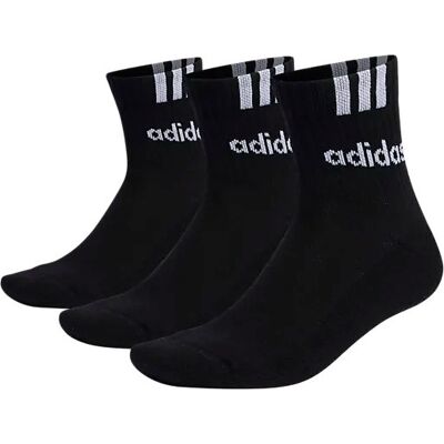 Adidas 3-Stripes Linear Half-Crew Cushioned Socks 3 Pairs Black/white XS (34-36) Adidas 3-Stripes Linear Half-Crew Cushioned Socks 3 Pairs Black/white XS (34-36)