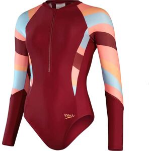 Speedo Women's Long Sleeve Swim Suit Oxblood/Coral 30 Speedo Women's Long Sleeve Swim Suit Oxblood/Coral 30