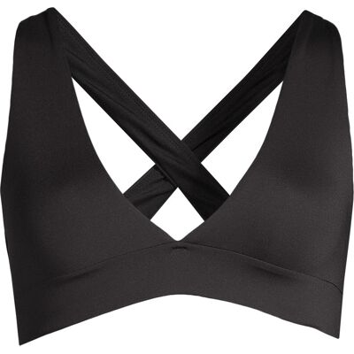 Casall Women's V-Neck Crossback Bikini Top Black 34 Casall Women's V-Neck Crossback Bikini Top Black 34