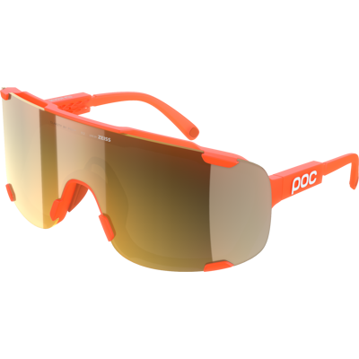 POC Devour Mid Bike Sunglasses Fluo. Orange Translucent/Clarity Road/Partly Sunny Gold OneSize POC Devour Mid Bike Sunglasses Fluo. Orange Translucent/Clarity Road/Partly Sunny Gold OneSize