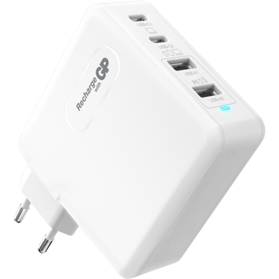 GP Batterier Wall Charger GM4A GaN PD 100W White OneSize GP Batterier Wall Charger GM4A GaN PD 100W White OneSize