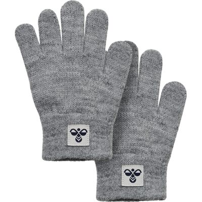 Hummel Hmljr Knit Gloves 2-Pack Grey Melange 4/8 Hummel Hmljr Knit Gloves 2-Pack Grey Melange 4/8