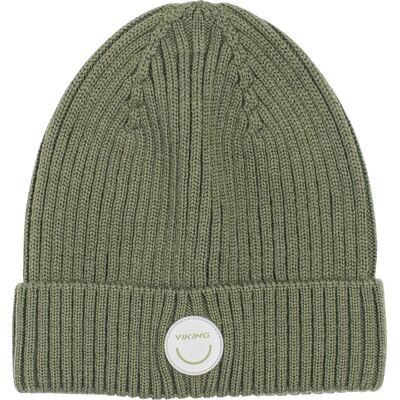 Viking Kids' Play Wool Rib Beanie Olive 46-48 Viking Kids' Play Wool Rib Beanie Olive 46-48
