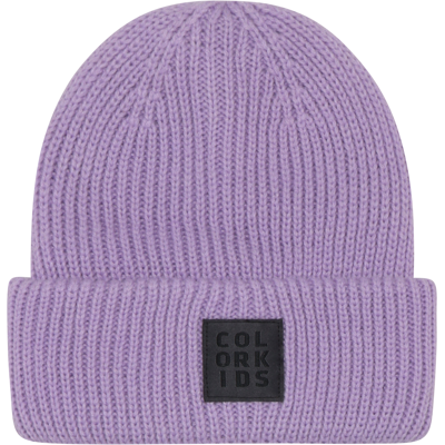 Color Kids Kid´s Beanie W. Wool Purple Rose 52 Color Kids Kid´s Beanie W. Wool Purple Rose 52
