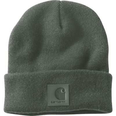 Carhartt Leatherette Watch Cap Beanie Forestry Green One Size Carhartt Leatherette Watch Cap Beanie Forestry Green One Size