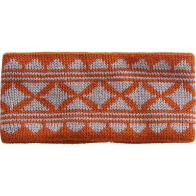 Varg Unisex Winter Headband Grey With Rust Orange OneSize Varg Unisex Winter Headband Grey With Rust Orange OneSize