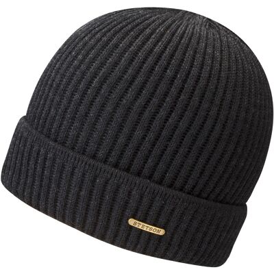 Stetson Unisex Beanie Merino Wool Black OneSize Stetson Unisex Beanie Merino Wool Black OneSize