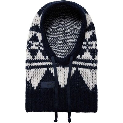 Varg Unisex Bräcke Knitted Balaclava Dark Blue With Off White One Size Varg Unisex Bräcke Knitted Balaclava Dark Blue With Off White One Size