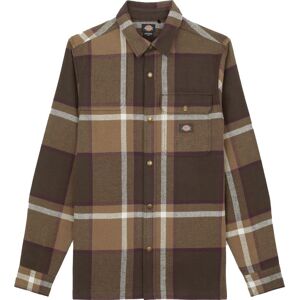 Dickies Men's Nimmons Long Sleeve Shirt Dark Brown S