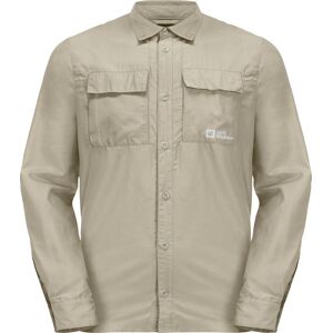 Jack Wolfskin Men's Barrier Longsleeve Shirt Stone S Jack Wolfskin Men's Barrier Longsleeve Shirt Stone S