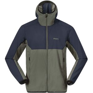Bergans Men's Vaagaa Windbreaker Jacket Green Mud/Navy Blue L Bergans Men's Vaagaa Windbreaker Jacket Green Mud/Navy Blue L