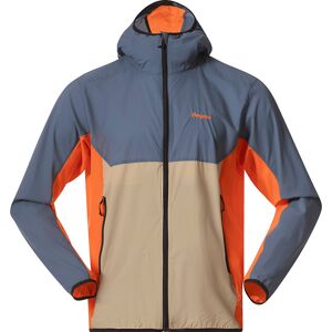 Bergans Men's Vaagaa Windbreaker Jacket Granite Blue/warm Sand/alert Orange S Bergans Men's Vaagaa Windbreaker Jacket Granite Blue/warm Sand/alert Orange S