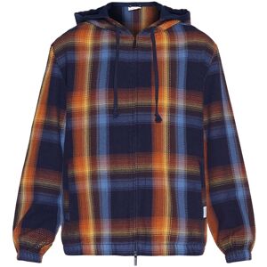 Knowledge Cotton Apparel Men's Checked Hoodie Twill Zipper Jacket Blue Check M Knowledge Cotton Apparel Men's Checked Hoodie Twill Zipper Jacket Blue Check M