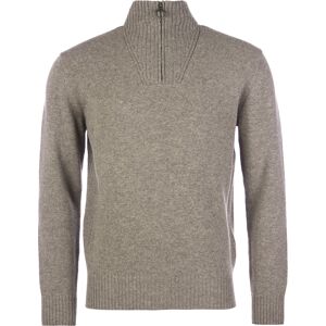 Barbour Men's Essential Lambswool Half Zip Knitted Jumper Dark Stone XL Barbour Men's Essential Lambswool Half Zip Knitted Jumper Dark Stone XL
