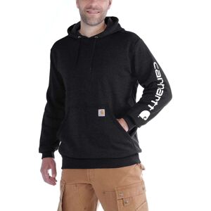 Carhartt Men's Sleeve Logo Hooded Sweatshirt Black XL Carhartt Men's Sleeve Logo Hooded Sweatshirt Black XL