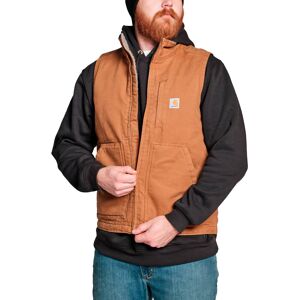 Carhartt Men's Washed Duck Lined Mock Neck Vest ® Brown L Carhartt Men's Washed Duck Lined Mock Neck Vest ® Brown L