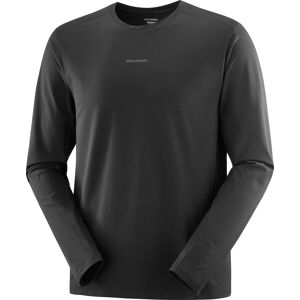 Salomon Men's Trackline Long Sleeve Tee Deep Black S Salomon Men's Trackline Long Sleeve Tee Deep Black S