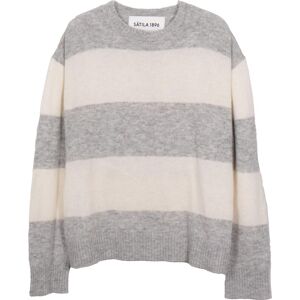 Sätila Men's Boxy Stripe Sweater Grey Melange M Sätila Men's Boxy Stripe Sweater Grey Melange M