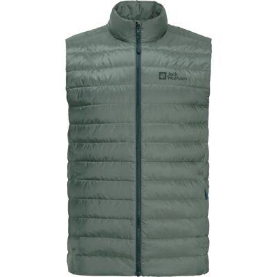 Jack Wolfskin Men's Pilvi Down Vest Hedge Green S Jack Wolfskin Men's Pilvi Down Vest Hedge Green S