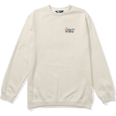 Salty Crew Men's Stake Out Crew Fleece Moonbeam M Salty Crew Men's Stake Out Crew Fleece Moonbeam M