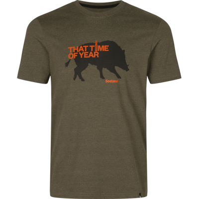 Seeland Men's That Time T-Shirt Pine Green Melange M Seeland Men's That Time T-Shirt Pine Green Melange M
