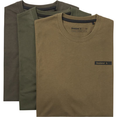 Seeland Men's 3-pack T-Shirt Pine Green/Military Olive/Grape Leaf XXL Seeland Men's 3-pack T-Shirt Pine Green/Military Olive/Grape Leaf XXL