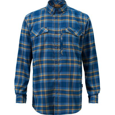 Pinewood Men's Abisko Hiking Flanell Shirt D.Azur Blue S Pinewood Men's Abisko Hiking Flanell Shirt D.Azur Blue S