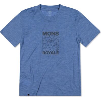Mons Royale Men's Zephyr Merino Tencel T-Shirt Steel Blue L Mons Royale Men's Zephyr Merino Tencel T-Shirt Steel Blue L