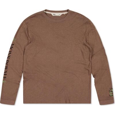 Mons Royale Men's Yonder Merino Organic Cotton Long Sleeve Mocha L Mons Royale Men's Yonder Merino Organic Cotton Long Sleeve Mocha L
