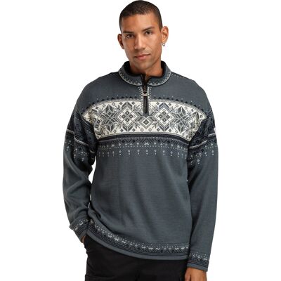 Dale of Norway Men's Blyfjell Knit Sweater Steel/Offwhite/Navy S Dale of Norway Men's Blyfjell Knit Sweater Steel/Offwhite/Navy S