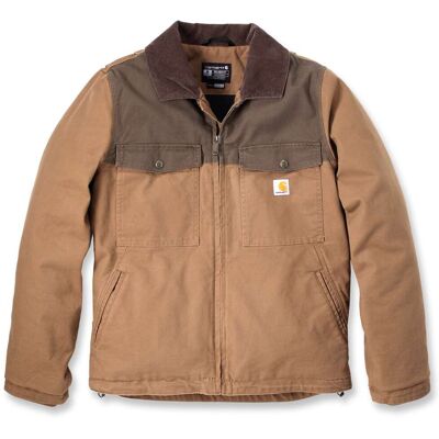 Carhartt Men's Montana Duck Insulated Jacket Brown/coffee L Carhartt Men's Montana Duck Insulated Jacket Brown/coffee L