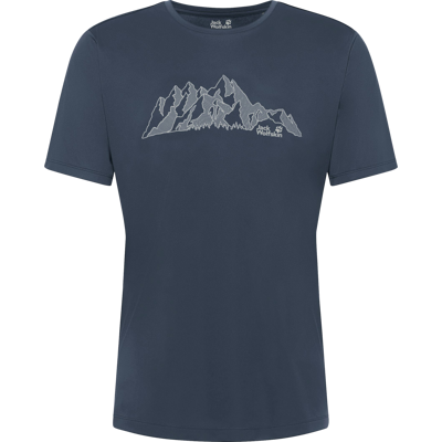 Jack Wolfskin Men's Peak Graphic T New Mountain Midnight Sky M Jack Wolfskin Men's Peak Graphic T New Mountain Midnight Sky M