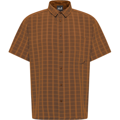 Jack Wolfskin Men's Meseta Shirt Check Autumn Leaves L Jack Wolfskin Men's Meseta Shirt Check Autumn Leaves L