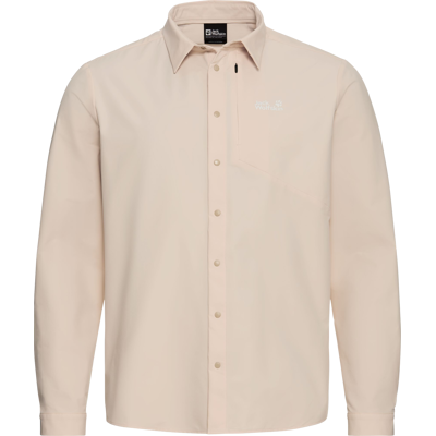 Jack Wolfskin Men's Prelight Suncool Ls Shirt Oyster XL Jack Wolfskin Men's Prelight Suncool Ls Shirt Oyster XL