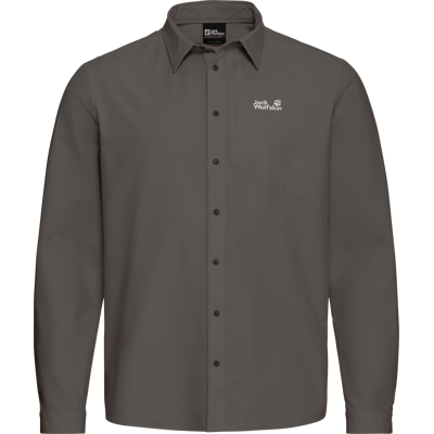 Jack Wolfskin Men's Prelight Suncool Ls Shirt Flint M Jack Wolfskin Men's Prelight Suncool Ls Shirt Flint M