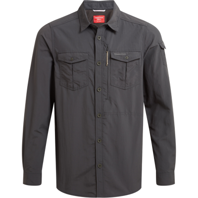 Craghoppers Men's Nosilife Adventure Long Sleeved Shirt III Black Pepper XXL Craghoppers Men's Nosilife Adventure Long Sleeved Shirt III Black Pepper XXL