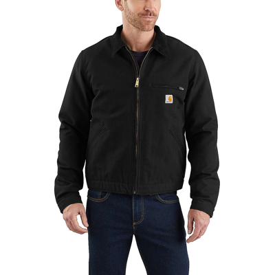 Carhartt Men's Duck Detroit Jacket Black L Carhartt Men's Duck Detroit Jacket Black L