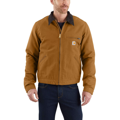 Carhartt Men's Duck Detroit Jacket ® Brown S Carhartt Men's Duck Detroit Jacket ® Brown S