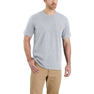 Carhartt Men's Workwear Pocket S/S T-Shirt Heather Grey S Carhartt Men's Workwear Pocket S/S T-Shirt Heather Grey S