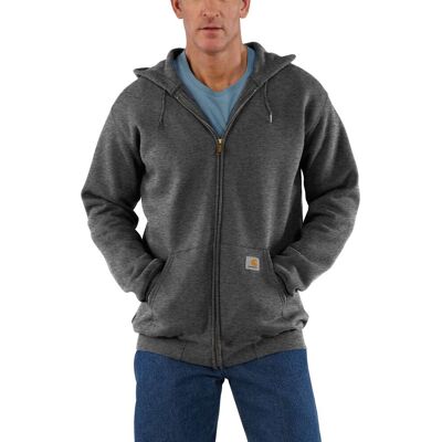 Carhartt Men's Zip Hooded Sweatshirt Carbon Heather S Carhartt Men's Zip Hooded Sweatshirt Carbon Heather S