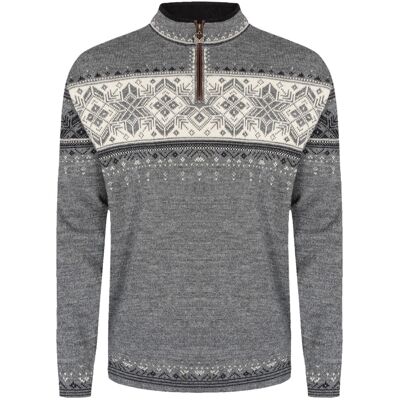 Dale of Norway Men's Blyfjell Knit Sweater Smoke/Dark Charcoal/Offwhite/Light Charcoal S Dale of Norway Men's Blyfjell Knit Sweater Smoke/Dark Charcoal/Offwhite/Light Charcoal S