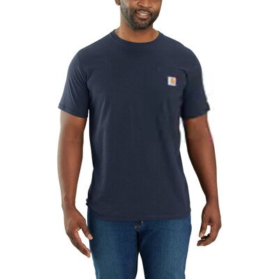 Carhartt Men's Force Relaxed Fit Midweight Short-Sleeve Pocket T-Shirt Navy S Carhartt Men's Force Relaxed Fit Midweight Short-Sleeve Pocket T-Shirt Navy S