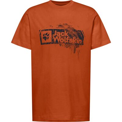 Jack Wolfskin Men's Brand Tee Burnt Orange S Jack Wolfskin Men's Brand Tee Burnt Orange S