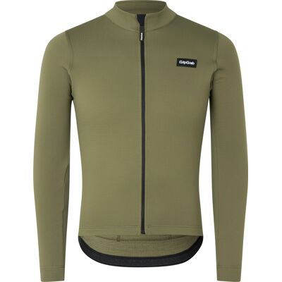 Men's GripGrab EXPLR Merinotech Thermal Long Sleeve Jersey Olive Green M Men's GripGrab EXPLR Merinotech Thermal Long Sleeve Jersey Olive Green M
