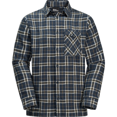 Jack Wolfskin Men's Morgenluft Shirt Night Blue 41 S Jack Wolfskin Men's Morgenluft Shirt Night Blue 41 S